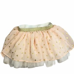 Blush pink and gold baby girl 18mo tutu skirt